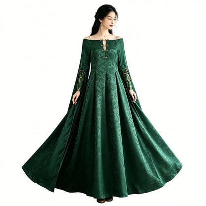 House of Dragon Alicent Hightower Queen Medieval Dress Halloween Stage Performance Outfit For Adult Women Cosplay Costume Suit