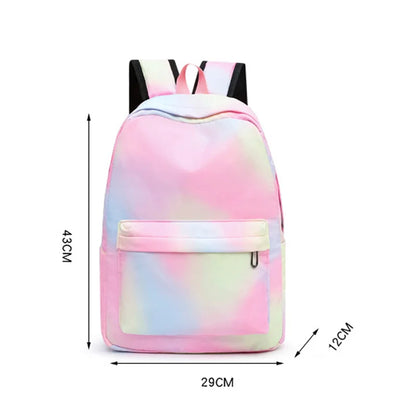 3pcs White Puppy Maltese Dog Colorful Backpack with Lunch Bag for Women Student Teenagers Rucksack Casual School Bags Sets