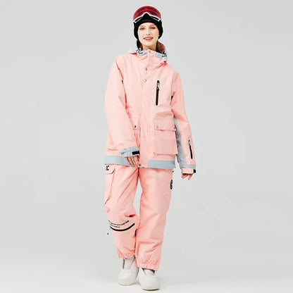 New Men's Women's Ski Suit Winter Outdoor Snow Wear Waterproof Windproof Thickened Warm Ski Clothing Jacket Pants Set Couple