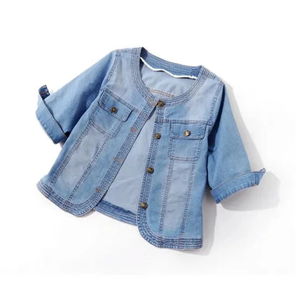 Women Denim Jacket 2024 New Spring Summer Short Coat Blue Jeans Jackets Casual Tops Loose Tops Lady Outerwear