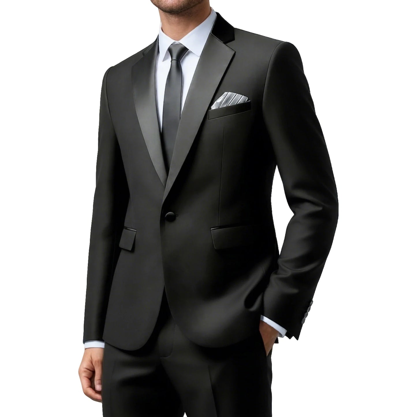Men's Slim Fit Suit Blazer Business Wedding Party 2-Piece Jacket & Pant Suit
