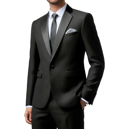 Men's Slim Fit Suit Blazer Business Wedding Party 2-Piece Jacket & Pant Suit