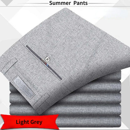 High-Quality Men's Suit Pants Classic Summer Spring Pants High Waist Autumn Trousers