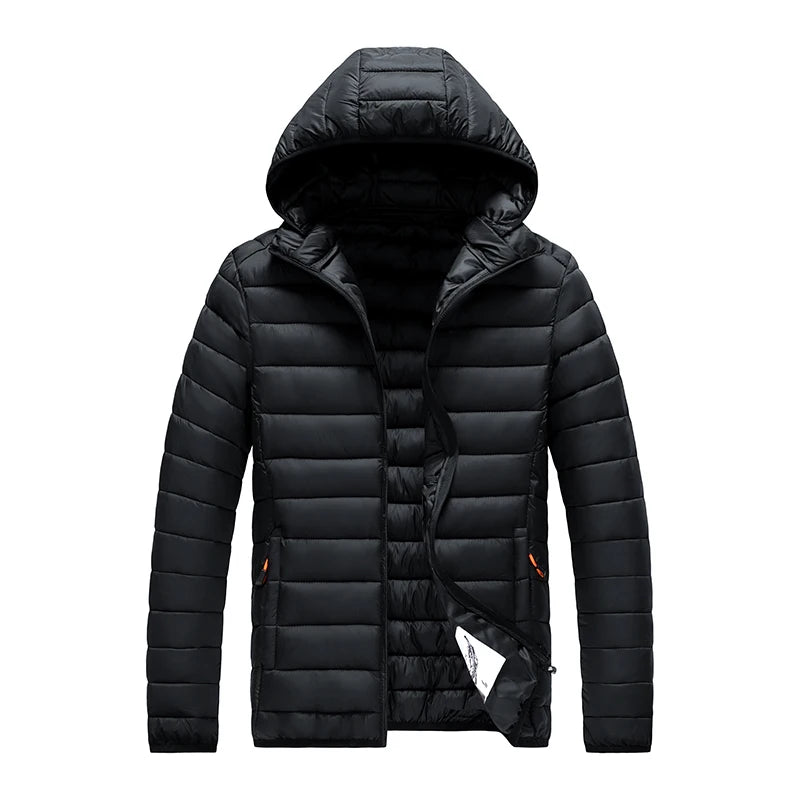 8XL Men New Autumn Winter Warm Waterproof Parkas Jacket Coat Mens Hooded Casual Outwear Detachable Hat Outfits Parkas Coat Male