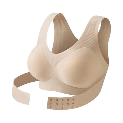Front Cross Seamless Wireless Full Coverage Support Bra Posture Corrector Soft Gather Shape Woman Underwear Sport Sexy Lingerie