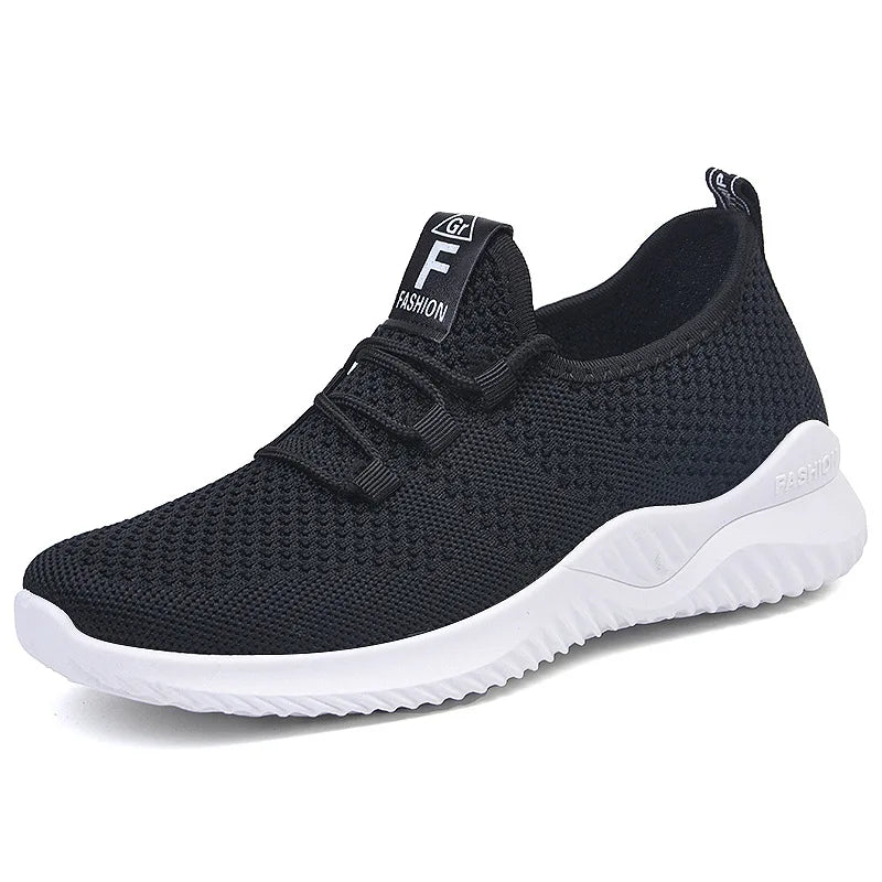 Women's Lightweight Walking Sneakers Breathable Mesh Upper Non-Slip Outsole Comfortable Slip-On Casual Shoes