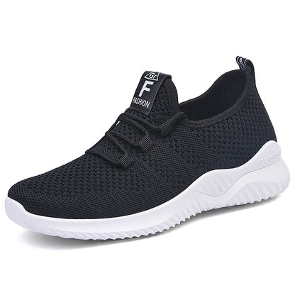 Women's Lightweight Walking Sneakers Breathable Mesh Upper Non-Slip Outsole Comfortable Slip-On Casual Shoes