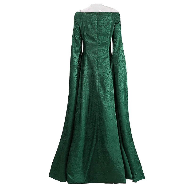 House of Dragon Alicent Hightower Queen Medieval Dress Halloween Stage Performance Outfit For Adult Women Cosplay Costume Suit