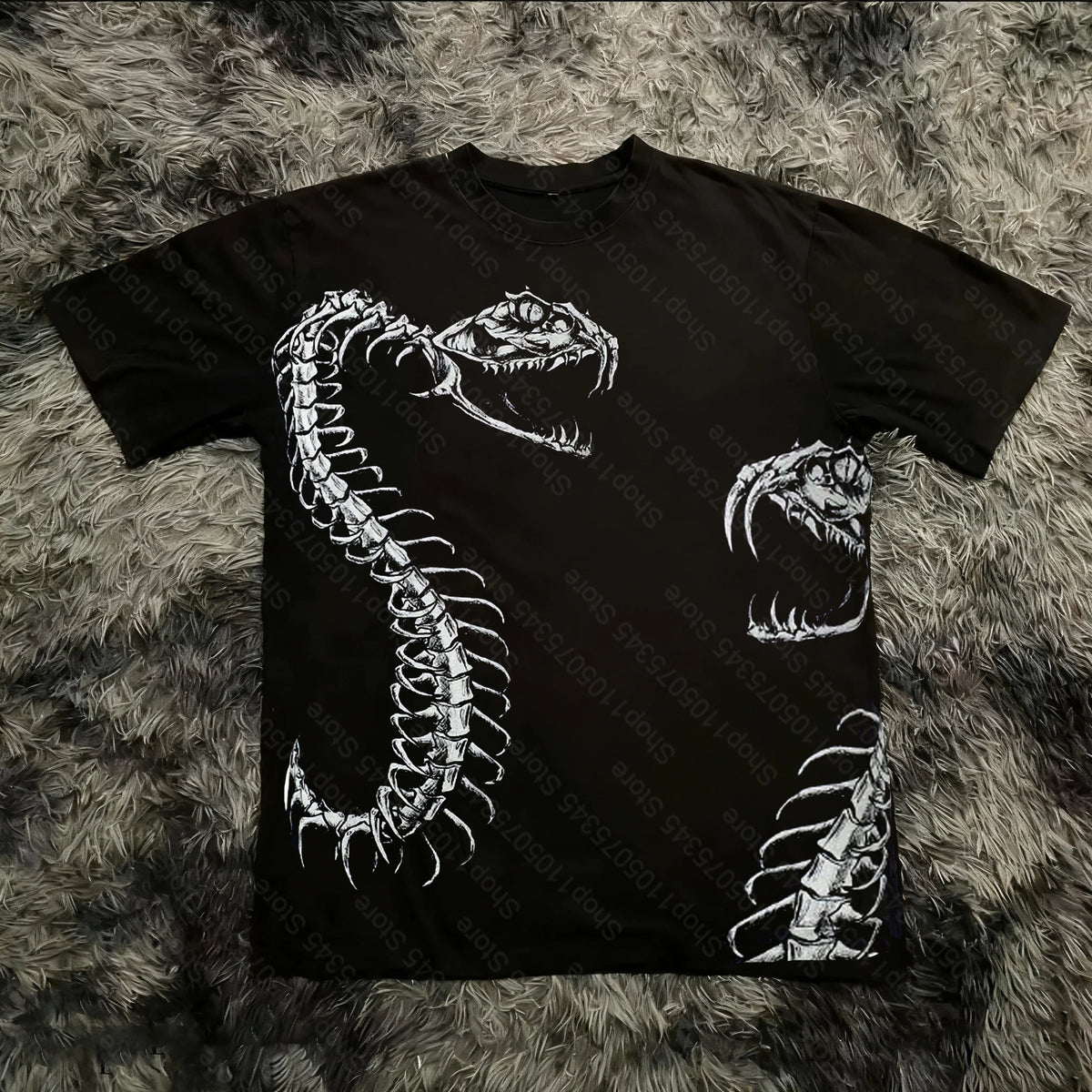 Retro Classic Gothic Style T-shirt Print Oversized Shirt High Street Shirts Gothic Round Neck Cotton Tops New Mens Women T Shirt