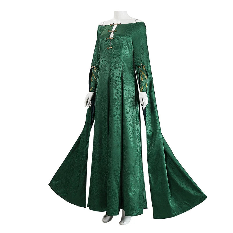 House of Dragon Alicent Hightower Queen Medieval Dress Halloween Stage Performance Outfit For Adult Women Cosplay Costume Suit