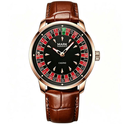 Mark Fairwhale Casual Leather Strap relógios masculino Quartz Fashion WristWatch Waterproof Fashion Watches for man reloj hombre