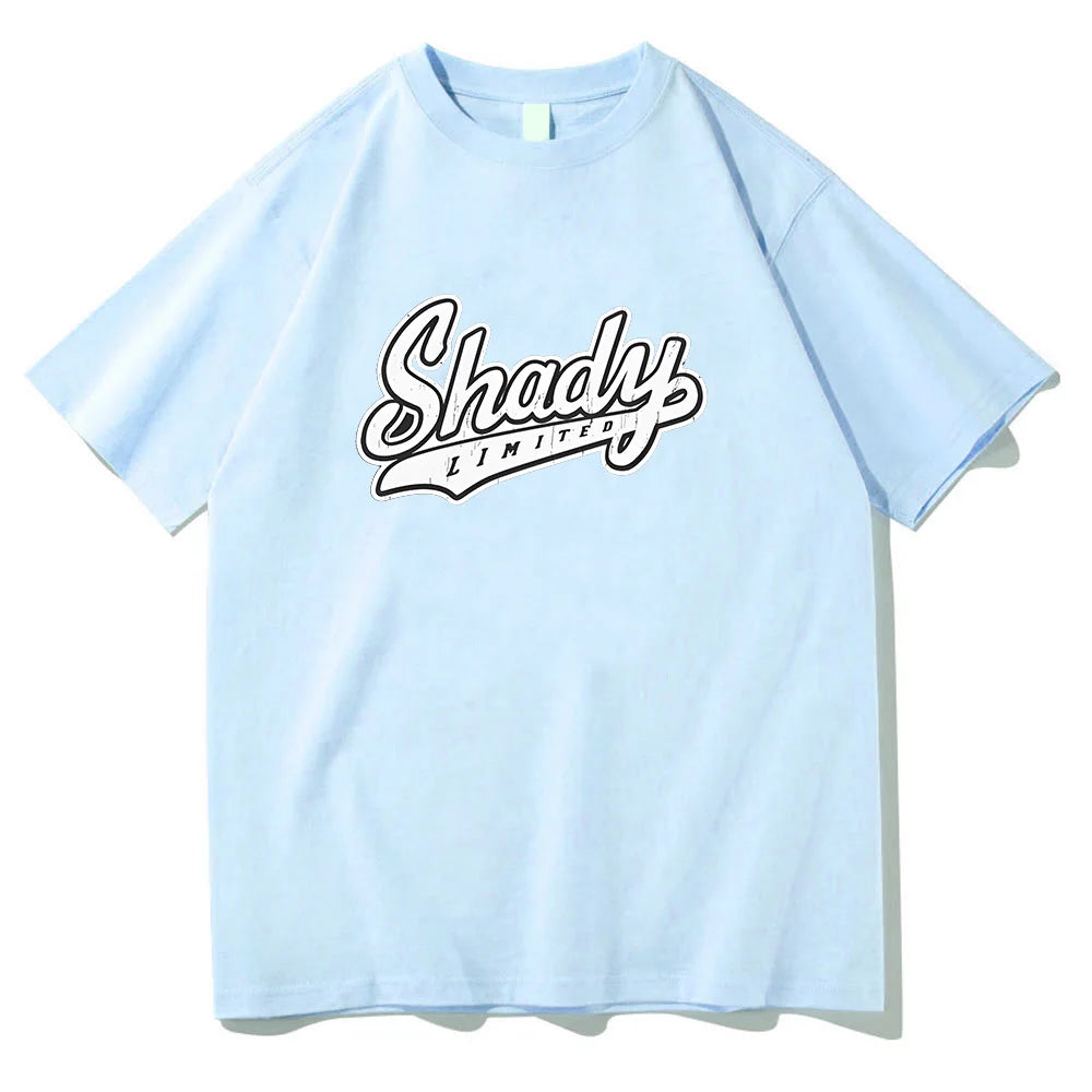 Eminem Shady T-Shirt Rapper Music Gift for Fan T Shirts Men Women Round Neck Short Sleeve Streetwear High Quality Cotton Clothes