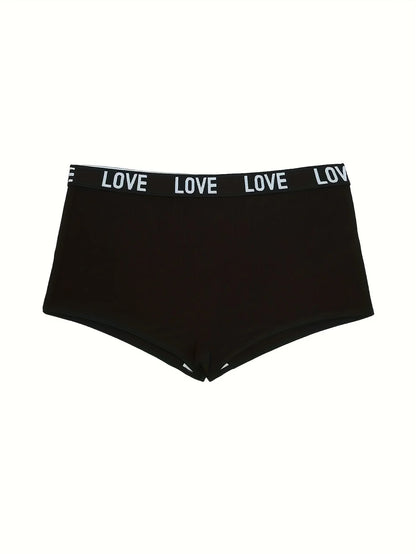 Random 7 pairs of mixed-color lettered waistband women's briefs are comfortable, casual, energetic, sporty and luxurious
