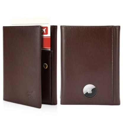 Polare Full Grain Leather Pilot Wallet Passport Holder RFID Blocking Tri-fold Travel Cover Document Organizer for Aviation Prof