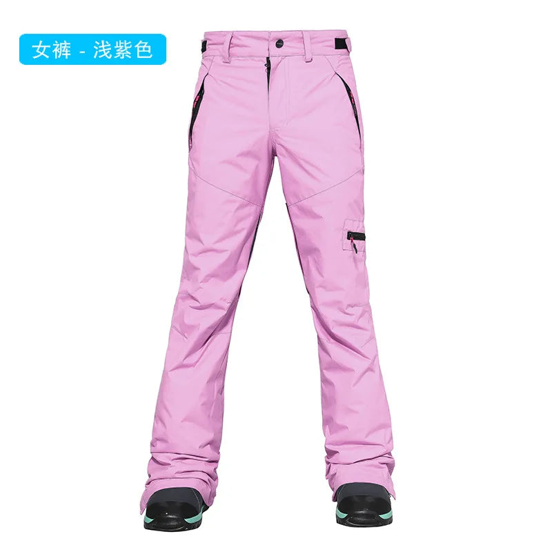 2025New Ski Pants Women Pants Overalls Windproof Waterproof Ski Suits Men Mountain Snowboard Outdoor Hiking Ski Loose Trousers