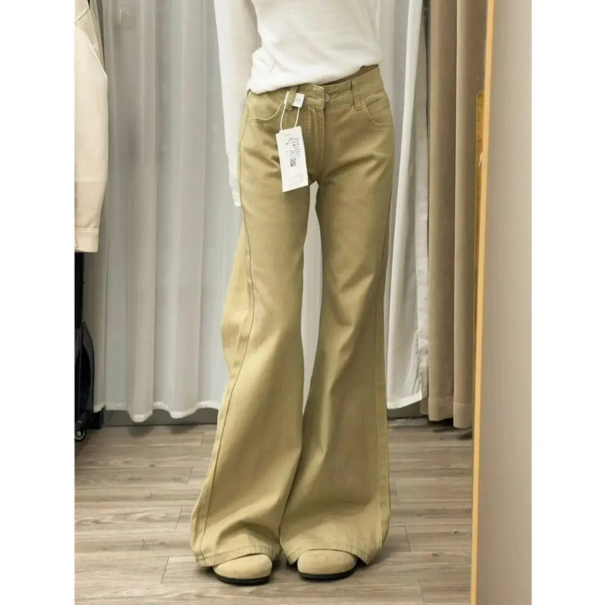 Ladies Jeans Flare Trousers Leisure Slimming Vintage Inspired Autumn  High Waist Bell  Women's pants Flared jeans jeans y2k