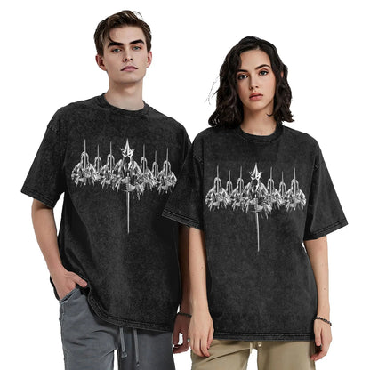 Washed T Shirts 7 Kings Mordor L-Lords Of The R-Rings Hip Hop Novelty T-Shirts