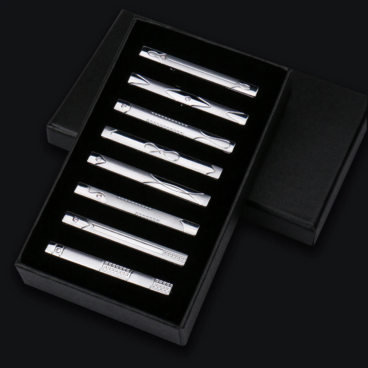 Luxury Men's Tie Clips Set Gifts Box Hight Quality Tieclip Business Accessories Suit 8 Pieces Set Multiple Styles Gifts For Men