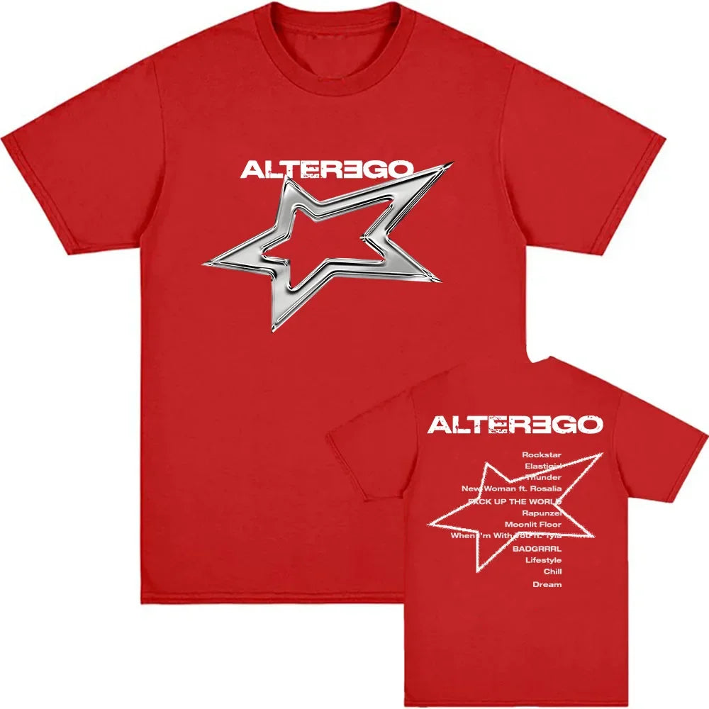 Koran Singer Album Alter Ego Graphic T-shirts LISA Fashion Hip Hop Streetwear Unisex