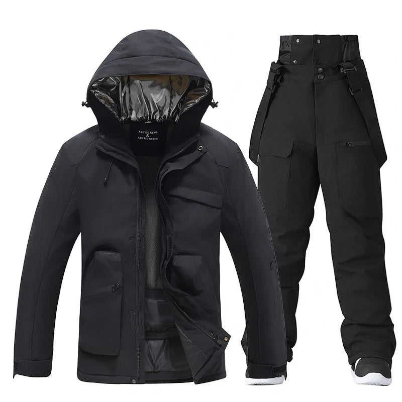 New, Men's and Women's Ski Suit Sets, Waterproof, Snow Costume, Ski Jacket and Pant Set, Outdoor Clothing, Snowboarding, Overall
