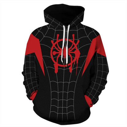 Men Women Cosplay Jacket Super Spider Hero Miles Morales The Amazing Zipper Hooded Hoodies 3d Sweatshirts Coat Trainsuit