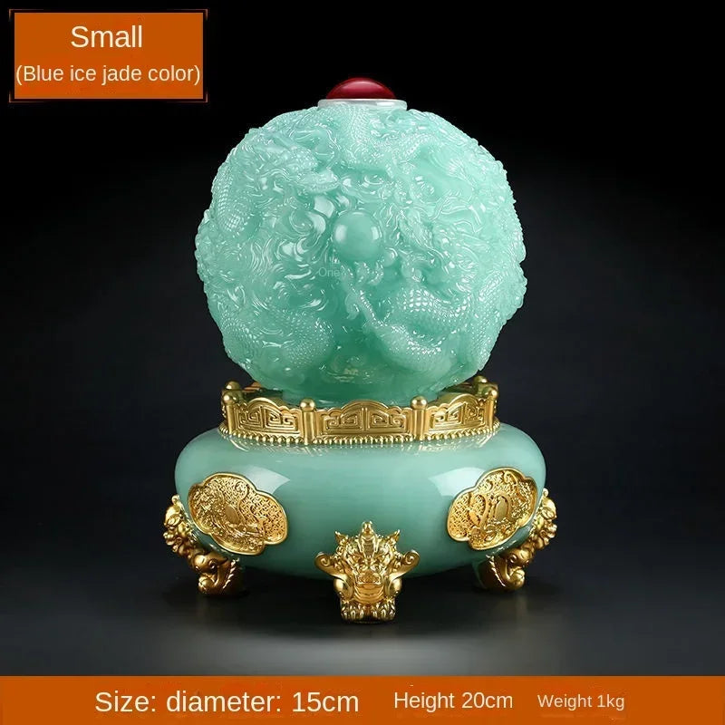 Attract Wealth Dragon Nine Turns Qiankun Tripod Ornaments Home Living Room Store Opening Gift