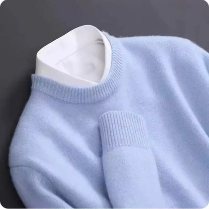 Hot Sale Cashmere Men's Sweater O-Neck Knitted Jumpers Long Sleeve Male Pullover Soft Warm Woolen Fashion Clothing Big Size