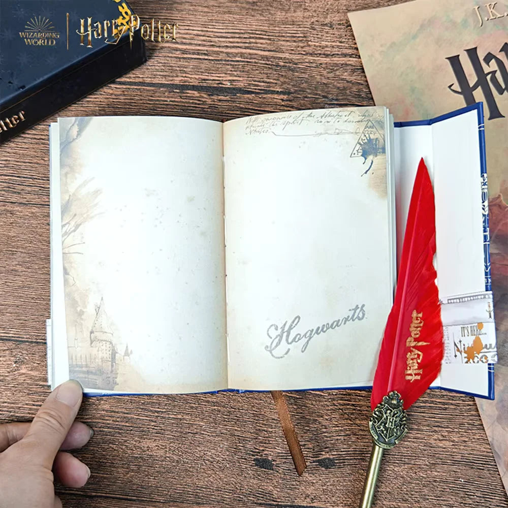 Genuine Harry Potter Hardcover Notebook Hogwarts Four Houses Journal Diary for Students School Office Supplies Fans Gifts