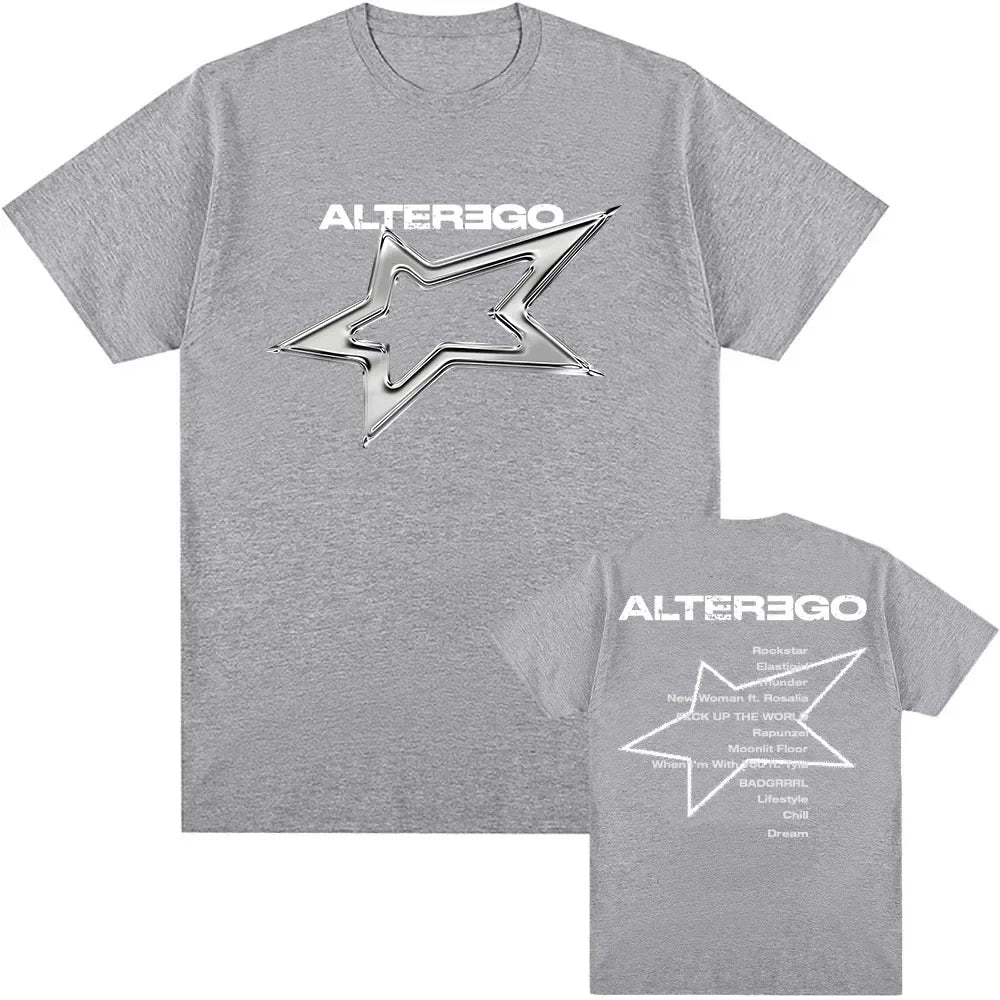 Koran Singer Album Alter Ego Graphic T-shirts LISA Fashion Hip Hop Streetwear Unisex