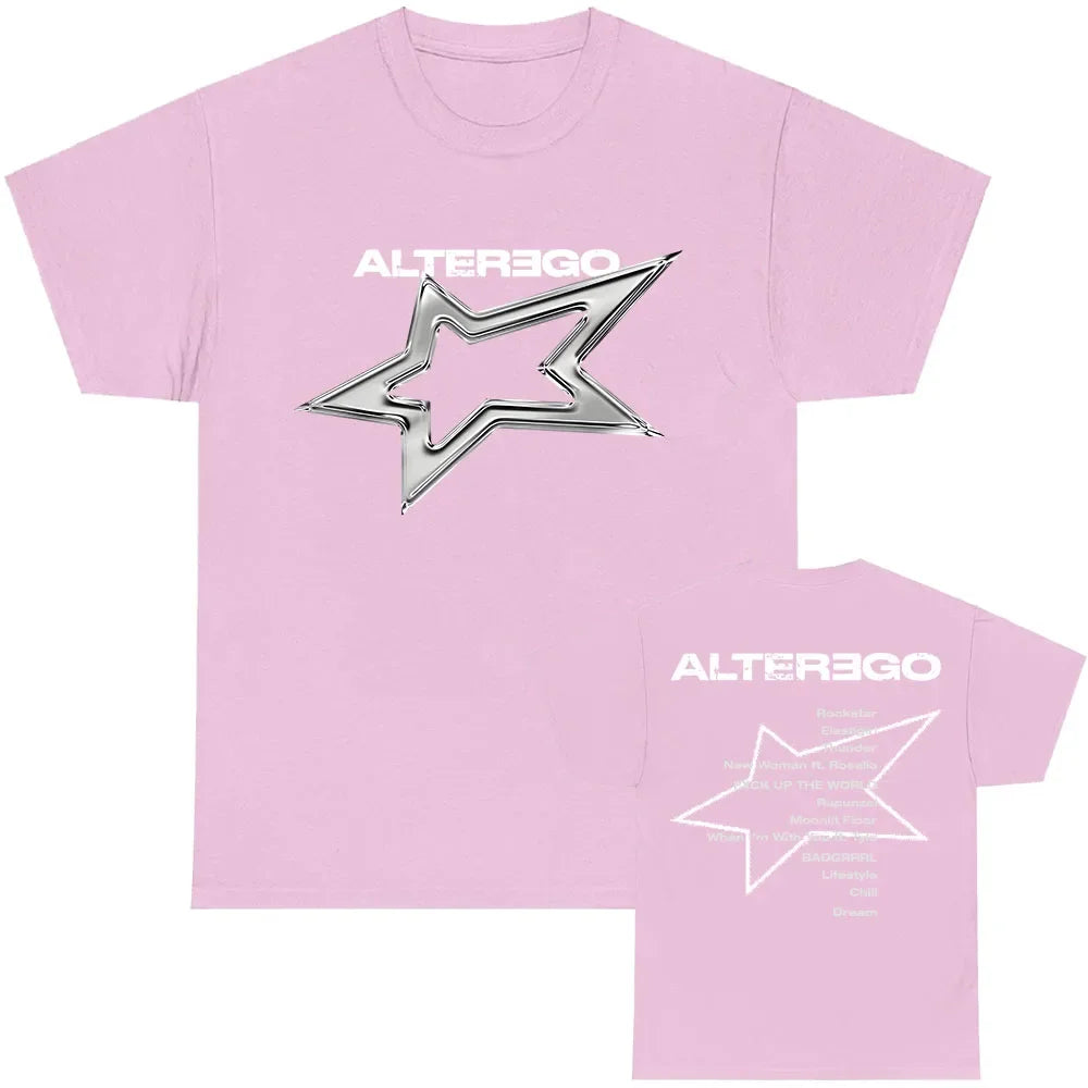Koran Singer Album Alter Ego Graphic T-shirts LISA Fashion Hip Hop Streetwear Unisex