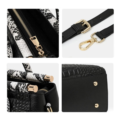Aidrani 2026 New Style Large-Capacity Genuine Leather Women's Bag with Stone Pattern, Luxury High-End Sense Women's Handbag
