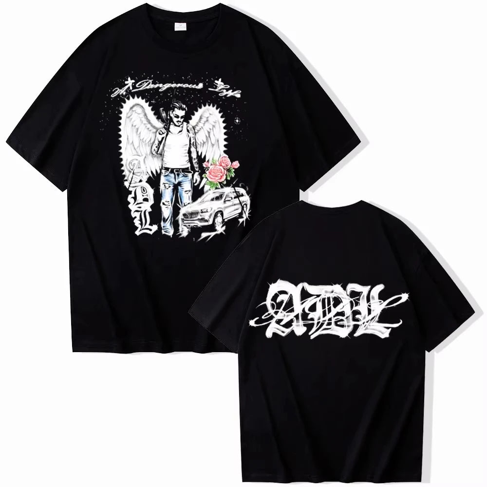 Rapper Yeat ADL Album Logo Graphic Cotton Shirt 2026 Summer New Hip Hop Y2k Style Fashion Men's and Women's T Shirt Fan Gift