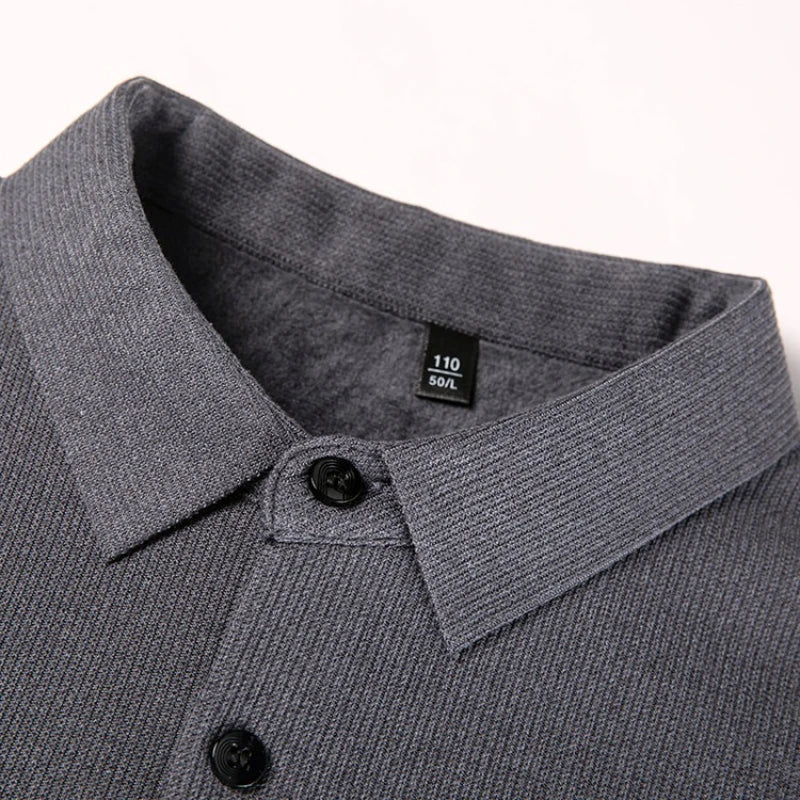 Men's Thermal Flannel Long Sleeves Shirt - Army Green (Black/Beige/Dark Green) 1.1% Cashmere | 450g Heavyweight Winter Warmth