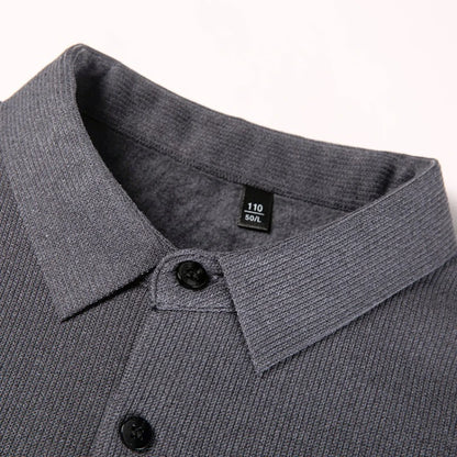 Men's Thermal Flannel Long Sleeves Shirt - Army Green (Black/Beige/Dark Green) 1.1% Cashmere | 450g Heavyweight Winter Warmth