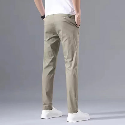 2025 Spring Autumn Thin Slim Men Casual Pants Classic Business Cotton Stretch Golf Trousers Fashion Male Clothing Pants