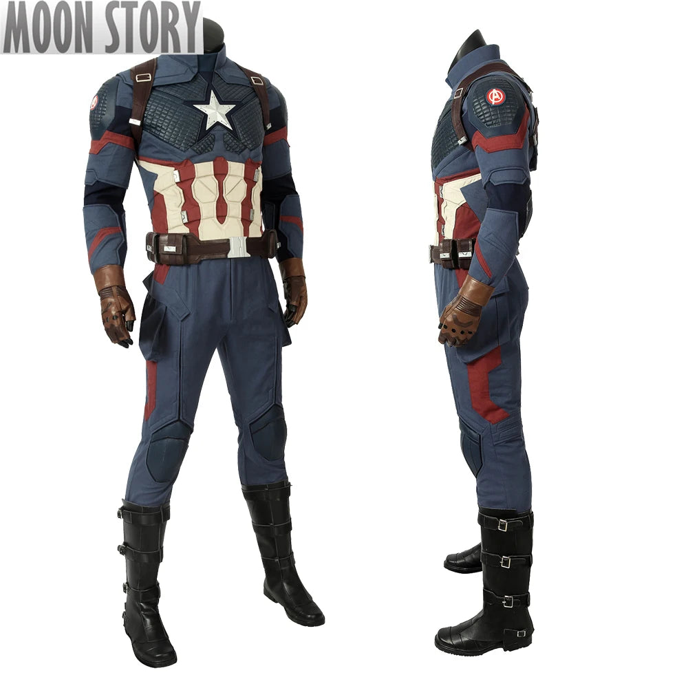 Civil War 4 Captain Cosplay Cosplay Superhero Chris Evans Adult Men Uniform Outfit Suit Halloween Vest Full Set