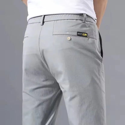 2025 Spring Autumn Thin Slim Men Casual Pants Classic Business Cotton Stretch Golf Trousers Fashion Male Clothing Pants