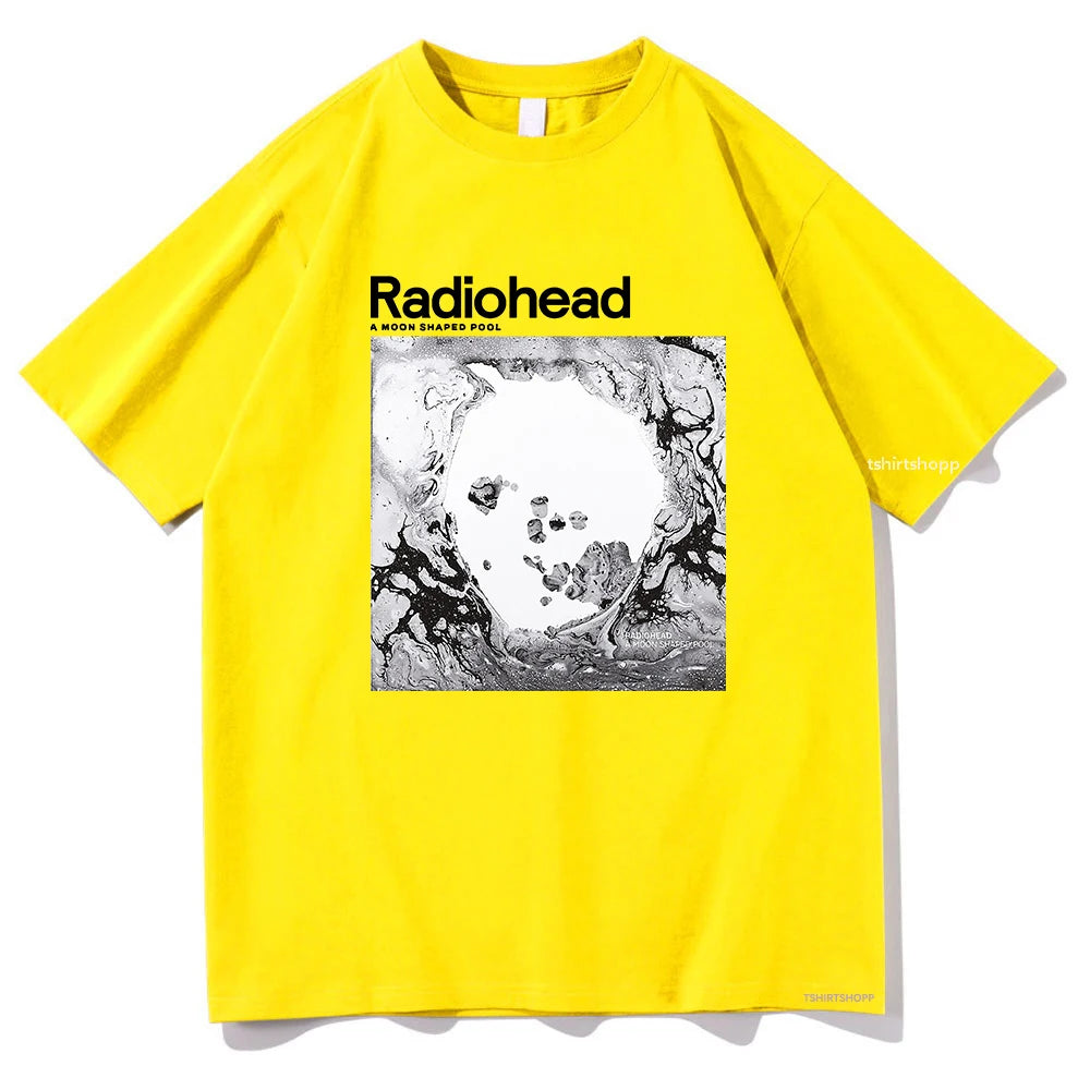 A Moon Shaped Pool T Shirt Radiohead Men/women Harajuku Vintage Graphic 100% Cotton T Shirt Classic Unisex High Quality T Shirts