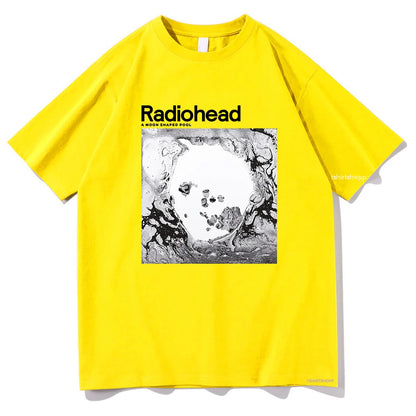A Moon Shaped Pool T Shirt Radiohead Men/women Harajuku Vintage Graphic 100% Cotton T Shirt Classic Unisex High Quality T Shirts