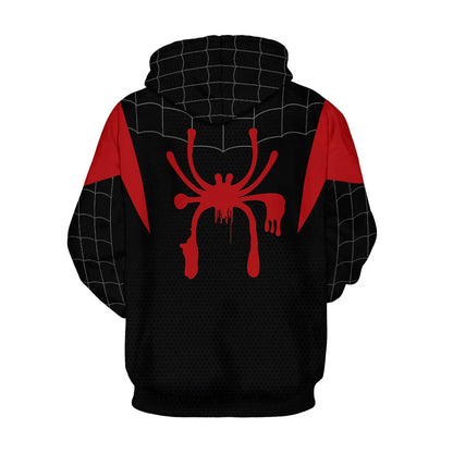 Men Women Cosplay Jacket Super Spider Hero Miles Morales The Amazing Zipper Hooded Hoodies 3d Sweatshirts Coat Trainsuit