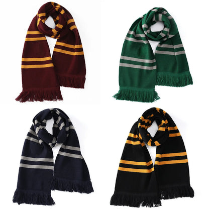 Wholesale School Scarf With Badge Four College Halloween Party Cosplay Scarf Prop Gifts Birthday present