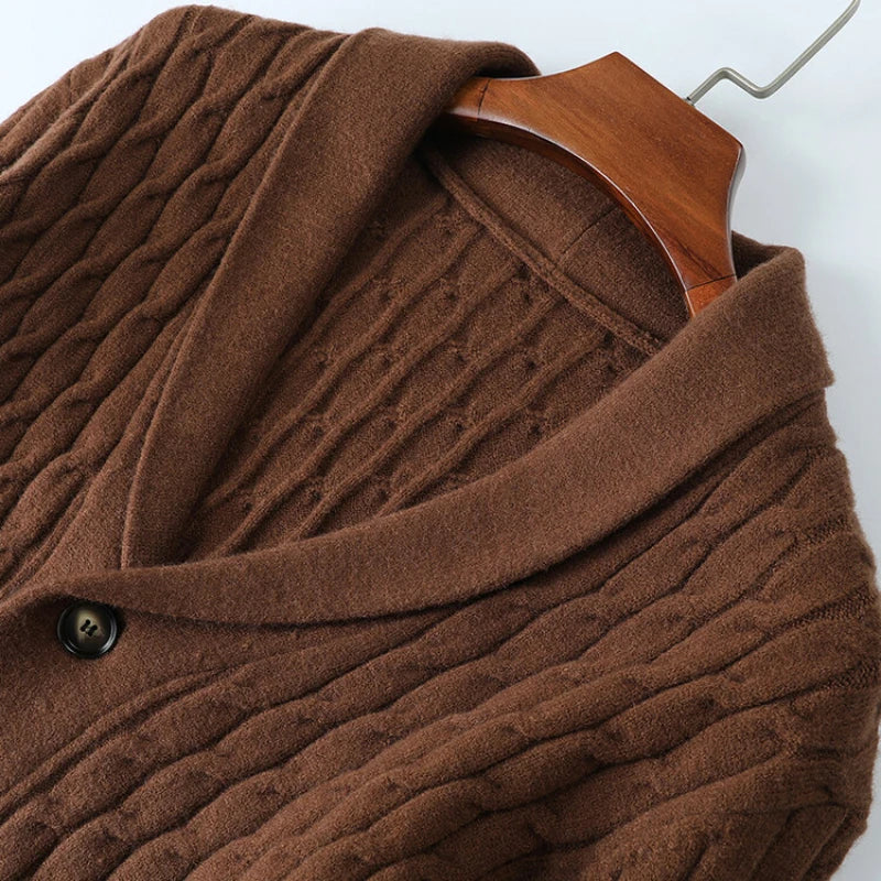 New Winter and Autumn Men's Wool Knitted Cardigan Trendy Loose-fitting Thick Style Pullover Casual Men's Clothing Coat Sweater