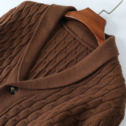 New Winter and Autumn Men's Wool Knitted Cardigan Trendy Loose-fitting Thick Style Pullover Casual Men's Clothing Coat Sweater