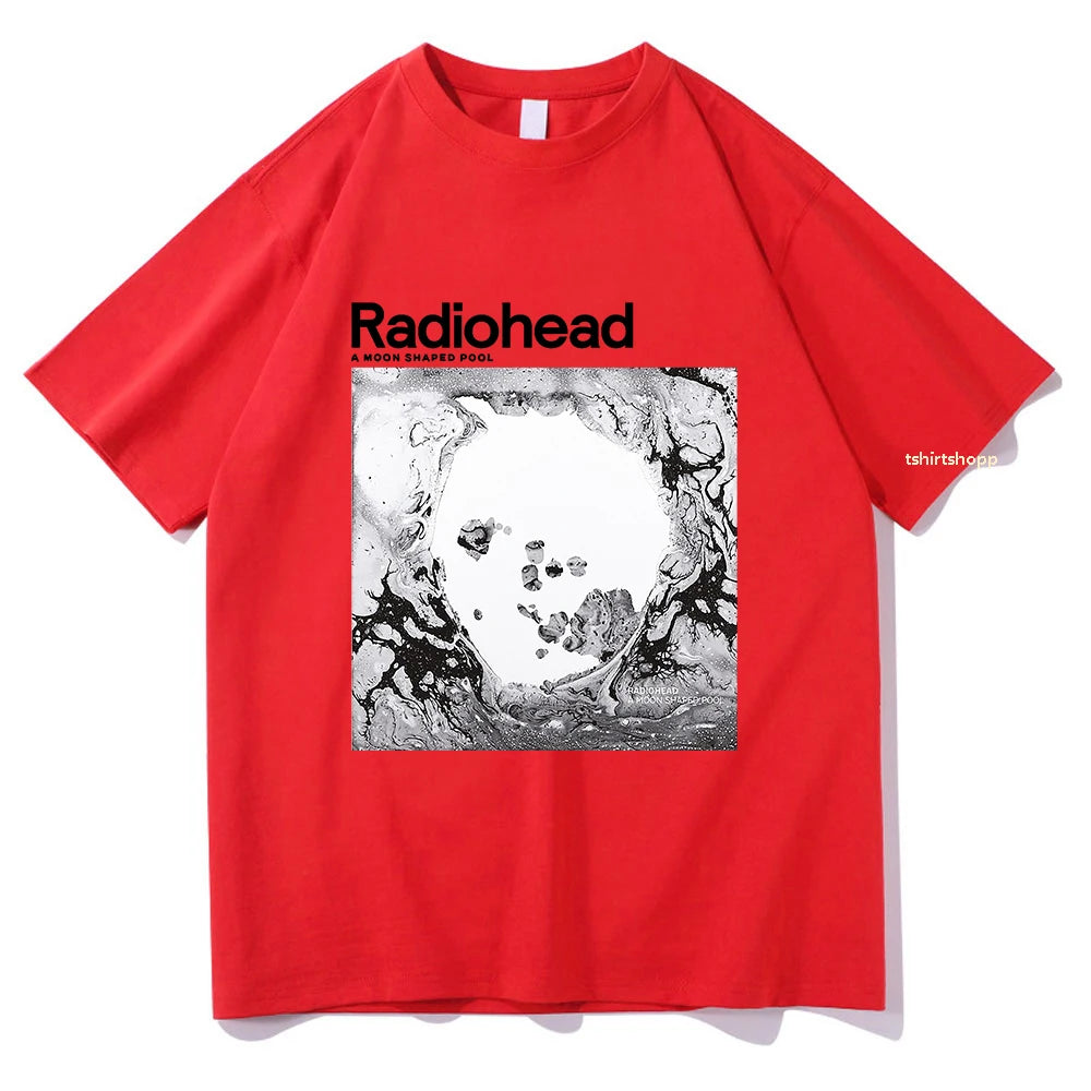 A Moon Shaped Pool T Shirt Radiohead Men/women Harajuku Vintage Graphic 100% Cotton T Shirt Classic Unisex High Quality T Shirts
