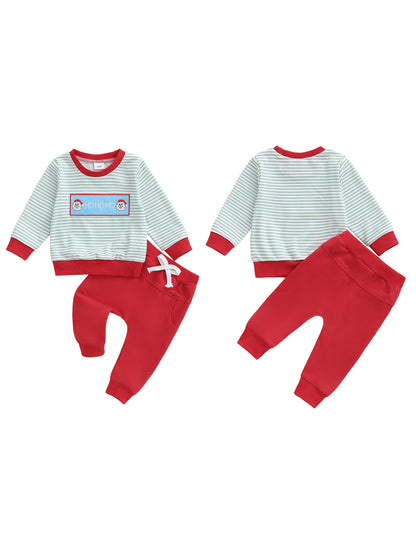 Toddler Boys Outfit Short Sleeve Round Neck Dinosaur Print T-Shirt with Elastic Waist Shorts Summer Clothes Set