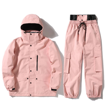 NEW Men Women Snow Clothes Snowboarding Suit Winter Windproof Waterproof Warm Ski Suit Set for Couple Skiing Jacket Pants Set