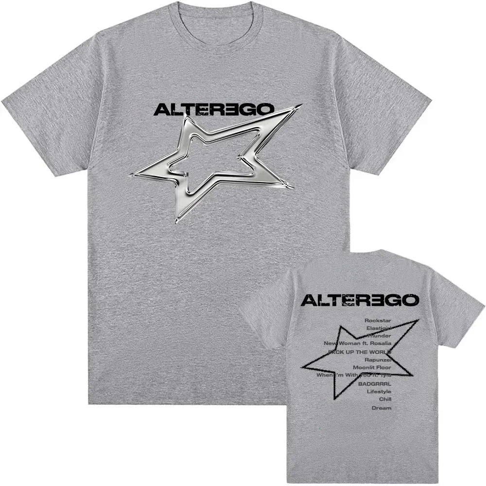 Koran Singer Album Alter Ego Graphic T-shirts LISA Fashion Hip Hop Streetwear Unisex