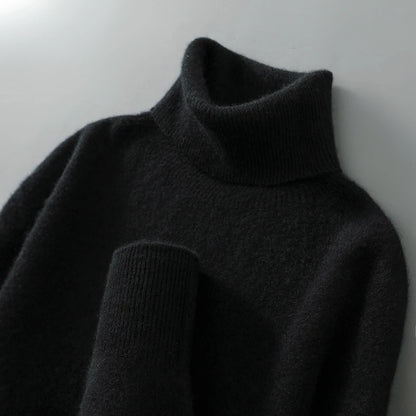 100% Wool High Neck Sweater with Pullover for Men, Autumn and Winter Warm and Full Sleeved Hot Selling New Knitted Base Sweater