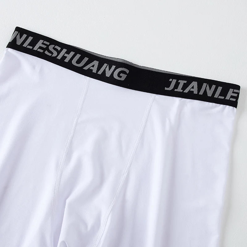 10/5 Piece Set Of Men's Solid Color Classic Long Underwear Quick Drying Youth Sports Comfortable Elastic Casual Boxer Shorts