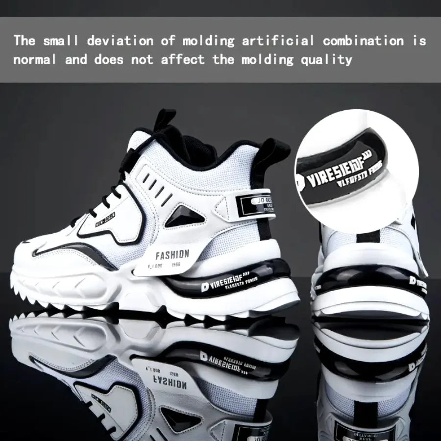 Men's Trendy Breathable Wear-resistant Chunky Sneakers Elevator Shoes Men's Footwear